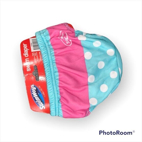 New Swim Way Pink Seafoam Reuseable Swim Diaper - Picture 3 of 4